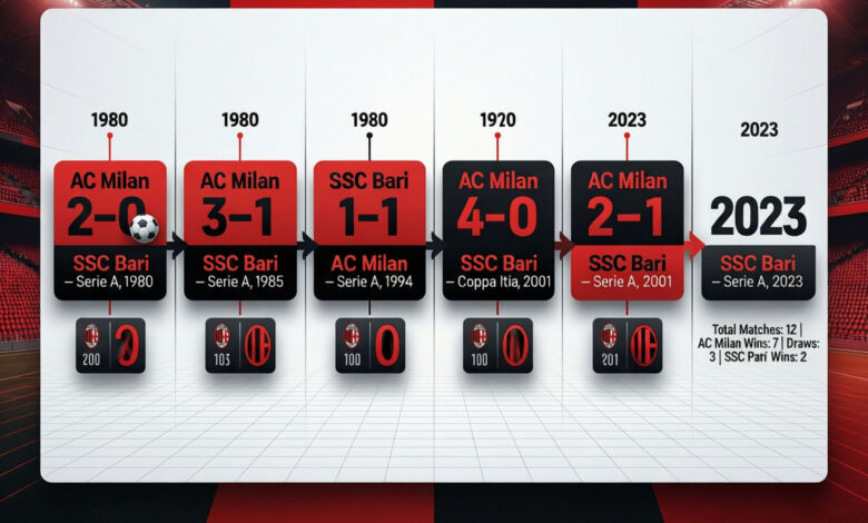 ac milan vs ssc bari timeline